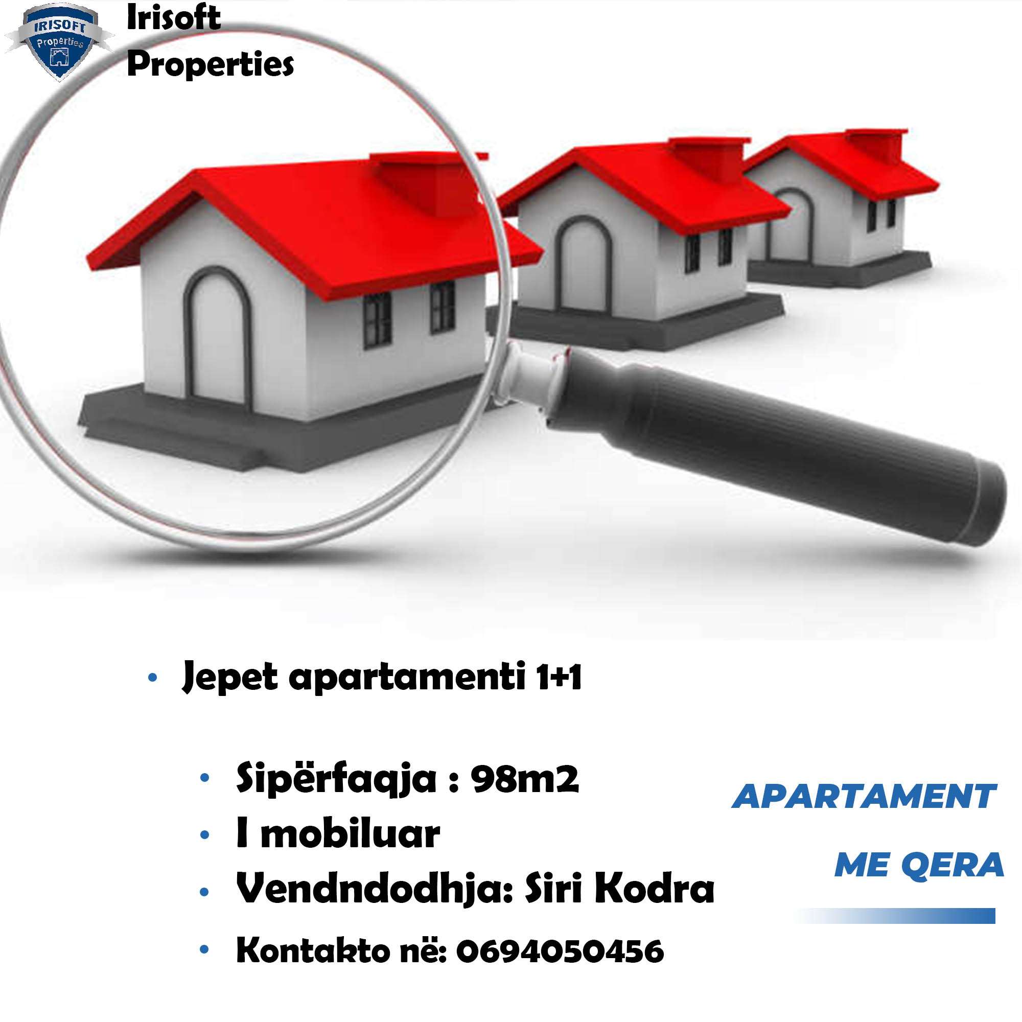 Jepet Apartamenti me qera 1+1 Jepet Apartamenti me qera 1+1
